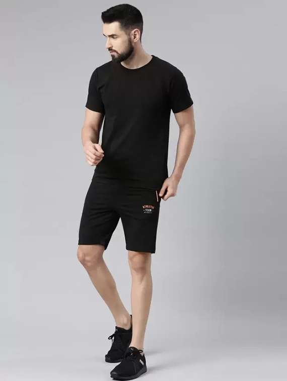 men pack of 2 solid regular fit shorts - 21576051 -  Standard Image - 2