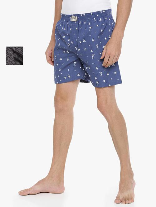 men pack of 2 printed mid rise boxers - 21576076 -  Standard Image - 0