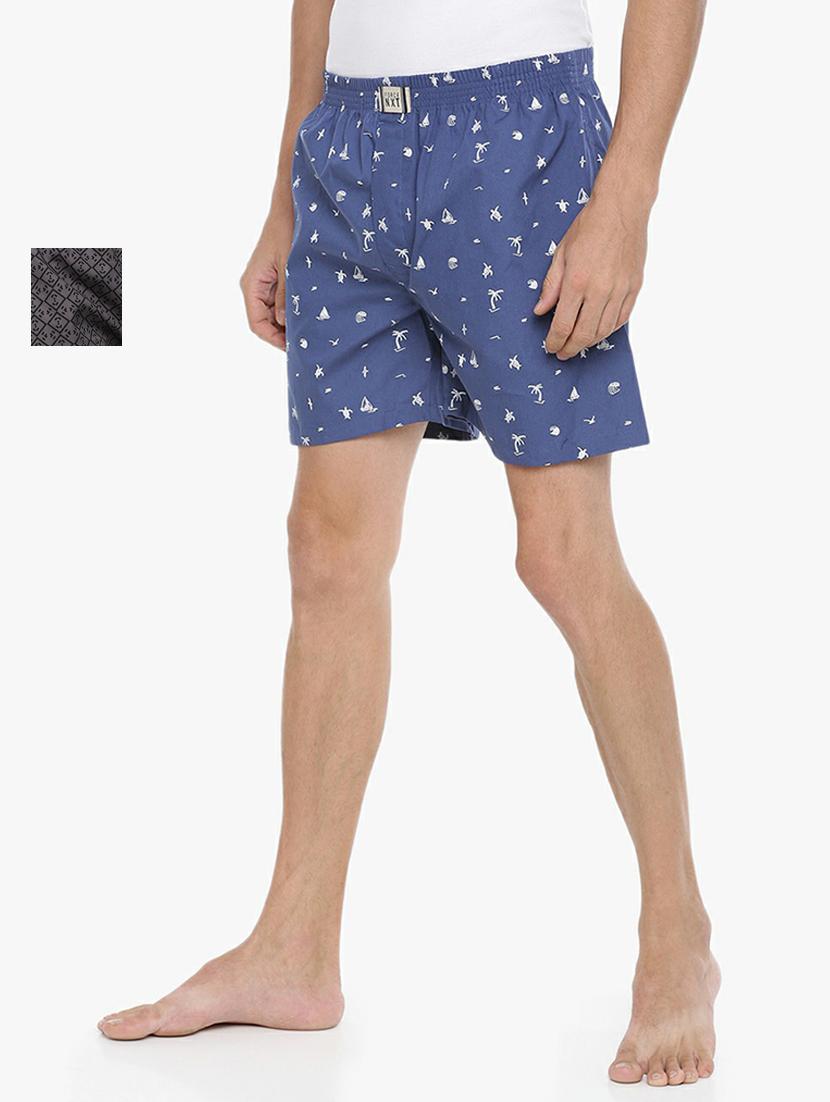 men pack of 2 printed mid rise boxers - 21576076 -  Zoom Image - 0