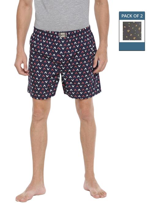 men pack of 2 printed mid rise boxers - 21576077 -  Standard Image - 0