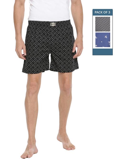 men pack of 3 printed mid rise boxers - 21576081 -  Standard Image - 0