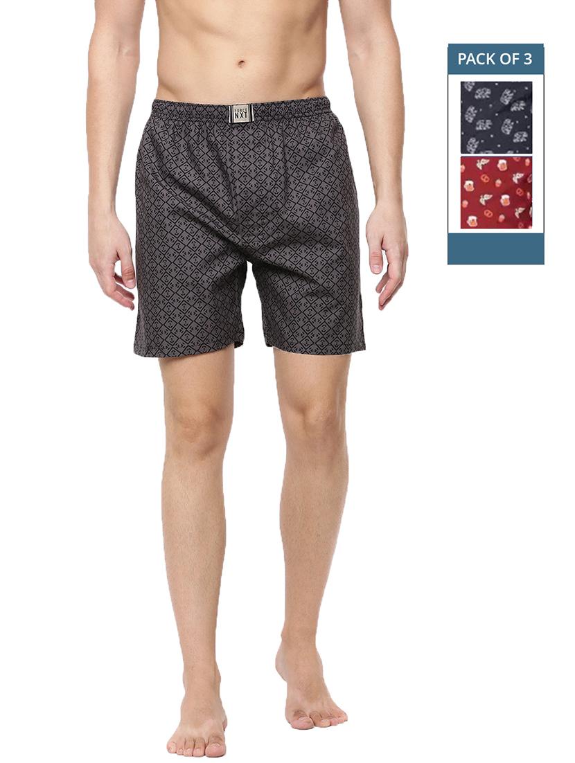 men pack of 3 printed mid rise boxers - 21576083 -  Zoom Image - 0