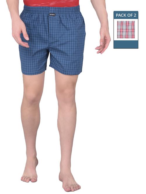 men pack of 2 checkered mid rise boxers - 21576090 - Standard Image - 0