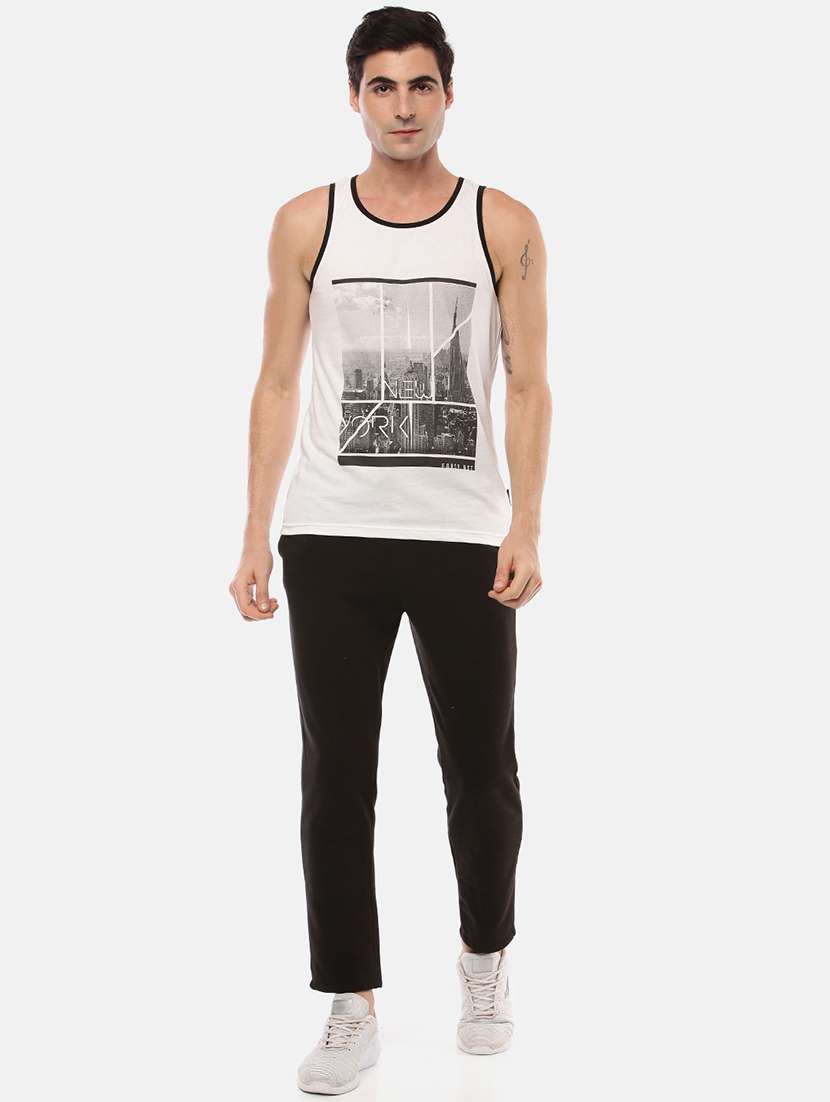 men printed sleeveless sports vest - 21576105 -  Standard Image - 2