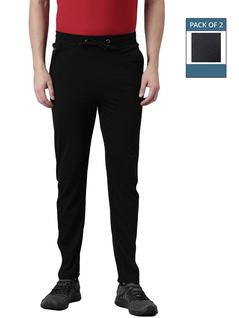 men pack of 2 mid rise full length track pant
