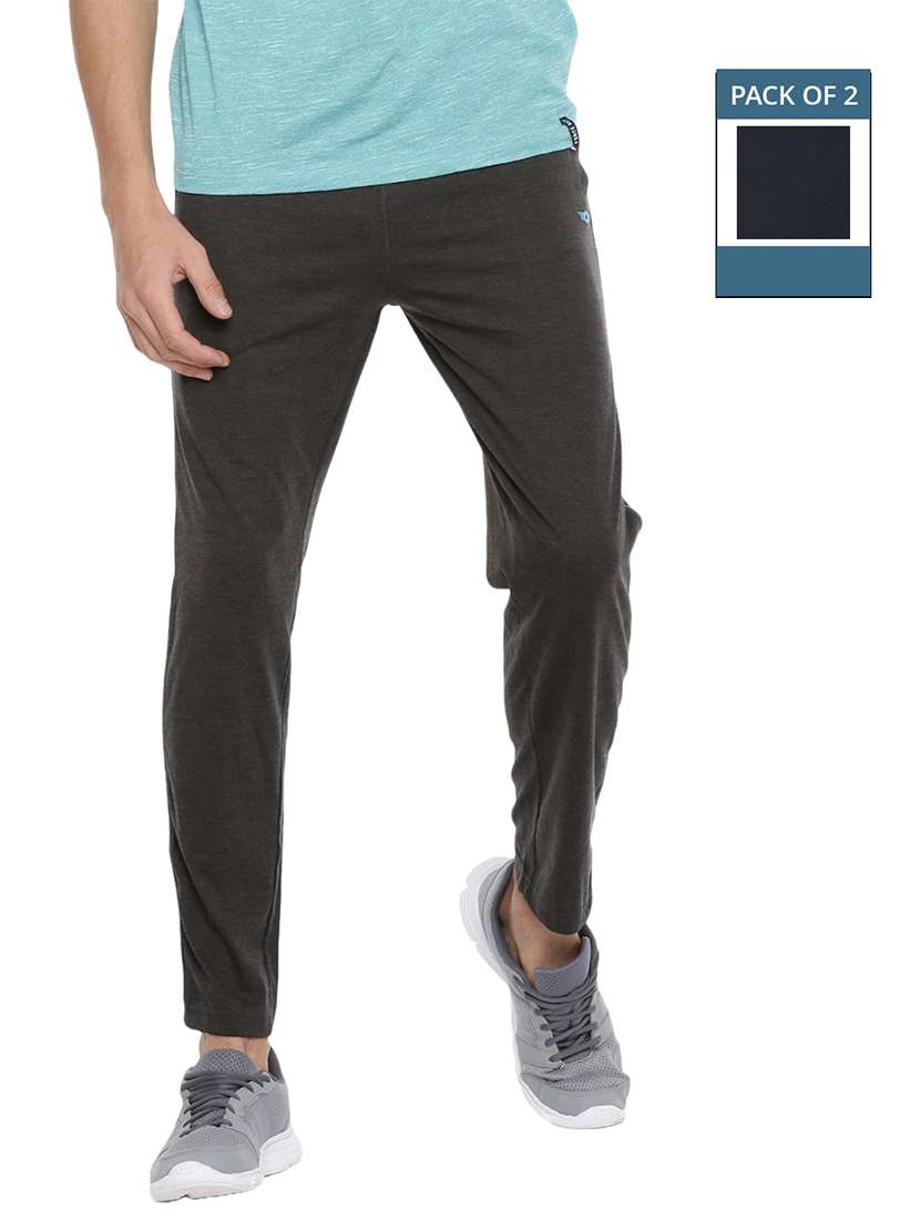 men pack of 2 mid rise full length track pant