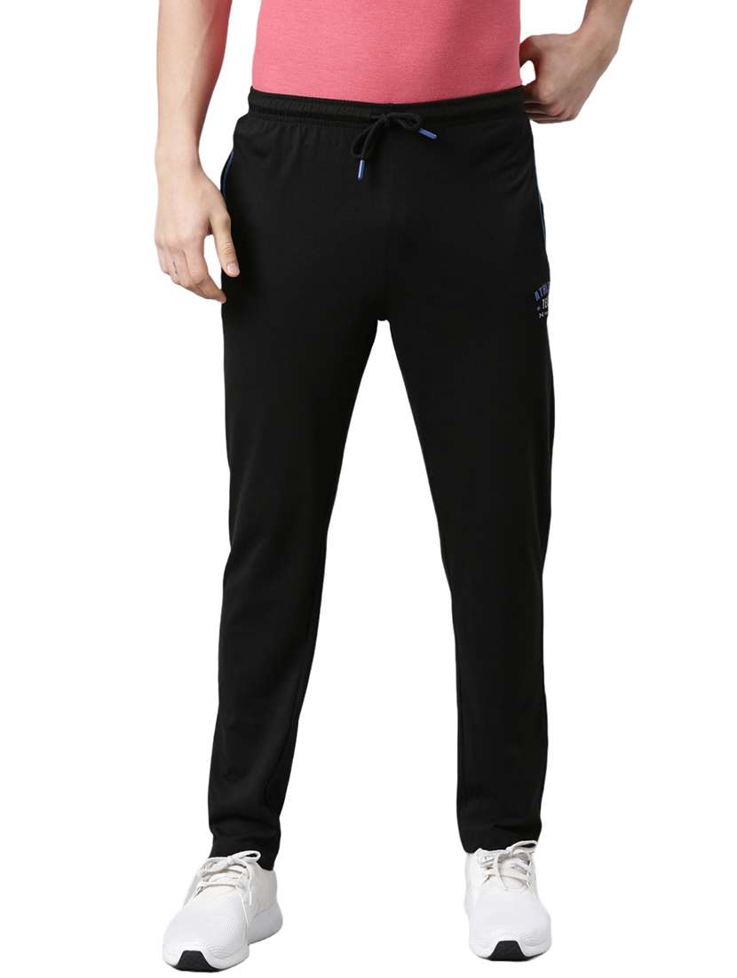 men regular fit mid rise full length track pant