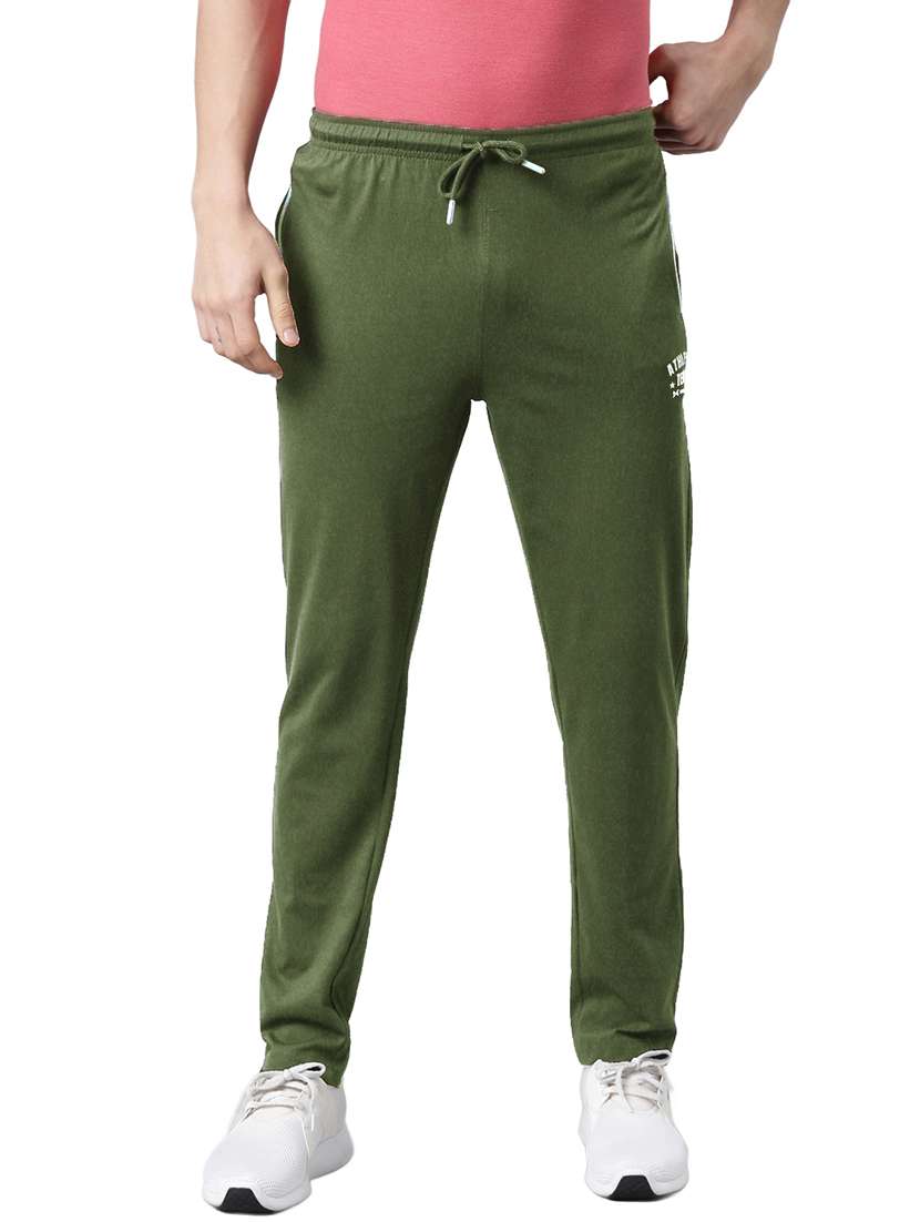 men regular fit mid rise full length track pant