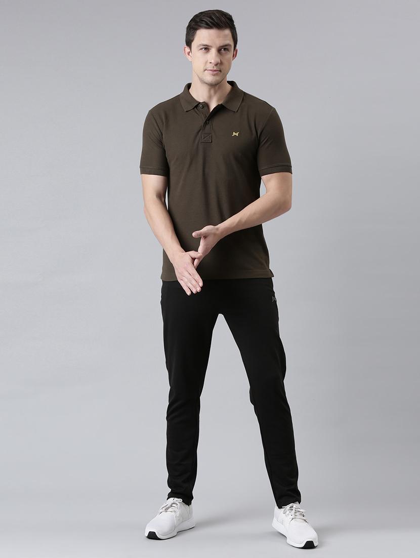 men regular fit mid rise full length track pant - 21576146 - Standard Image - 2