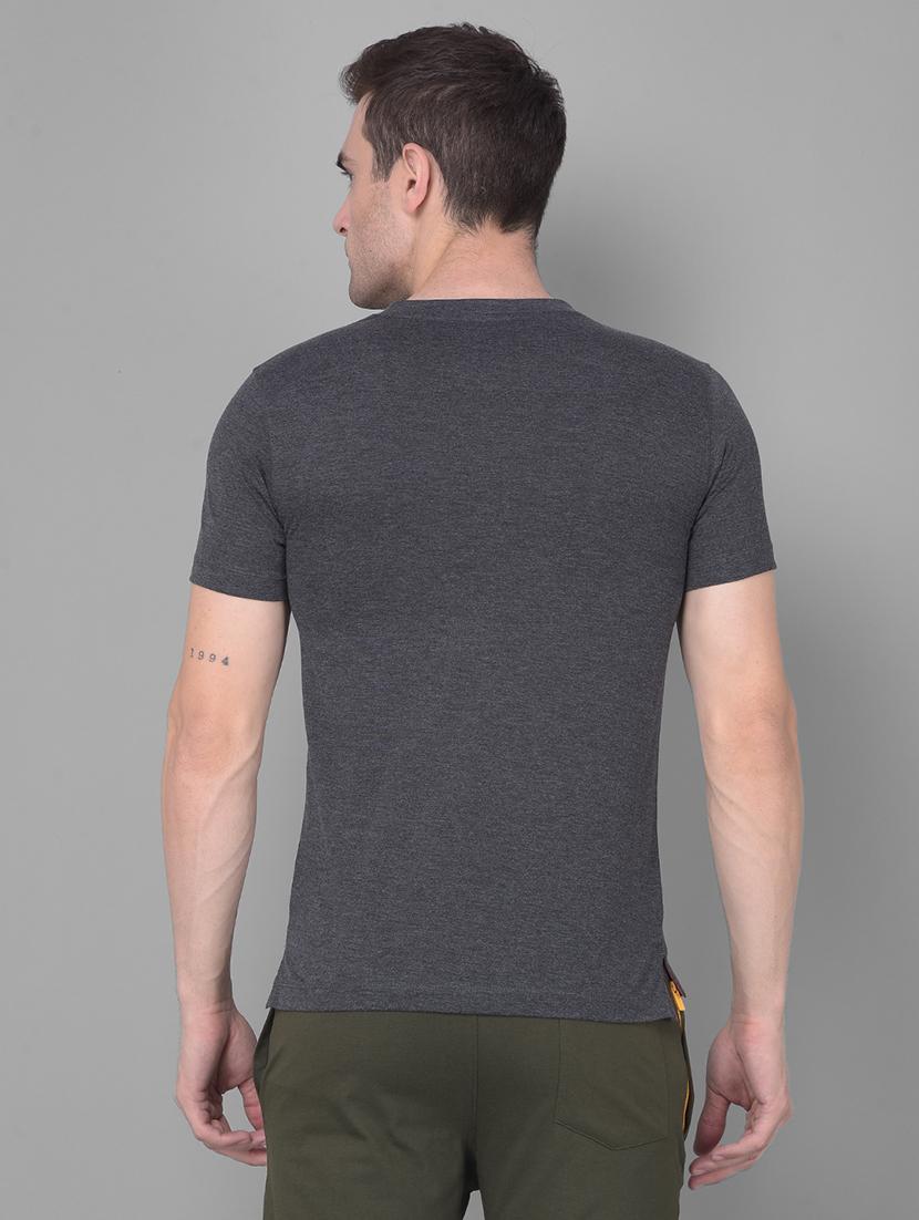 men solid henley neck short sleeves t-shirt - 21576165 - Standard Image - 2
