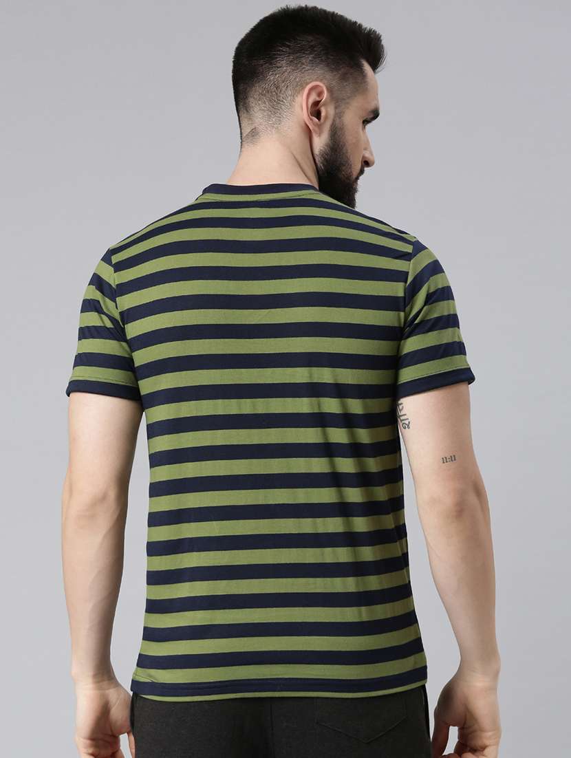 men round neck striped short sleeves t-shirt - 21576187 -  Standard Image - 2