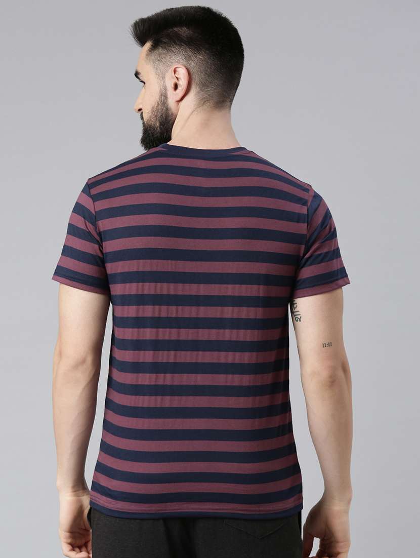 men round neck striped short sleeves t-shirt - 21576190 -  Standard Image - 2