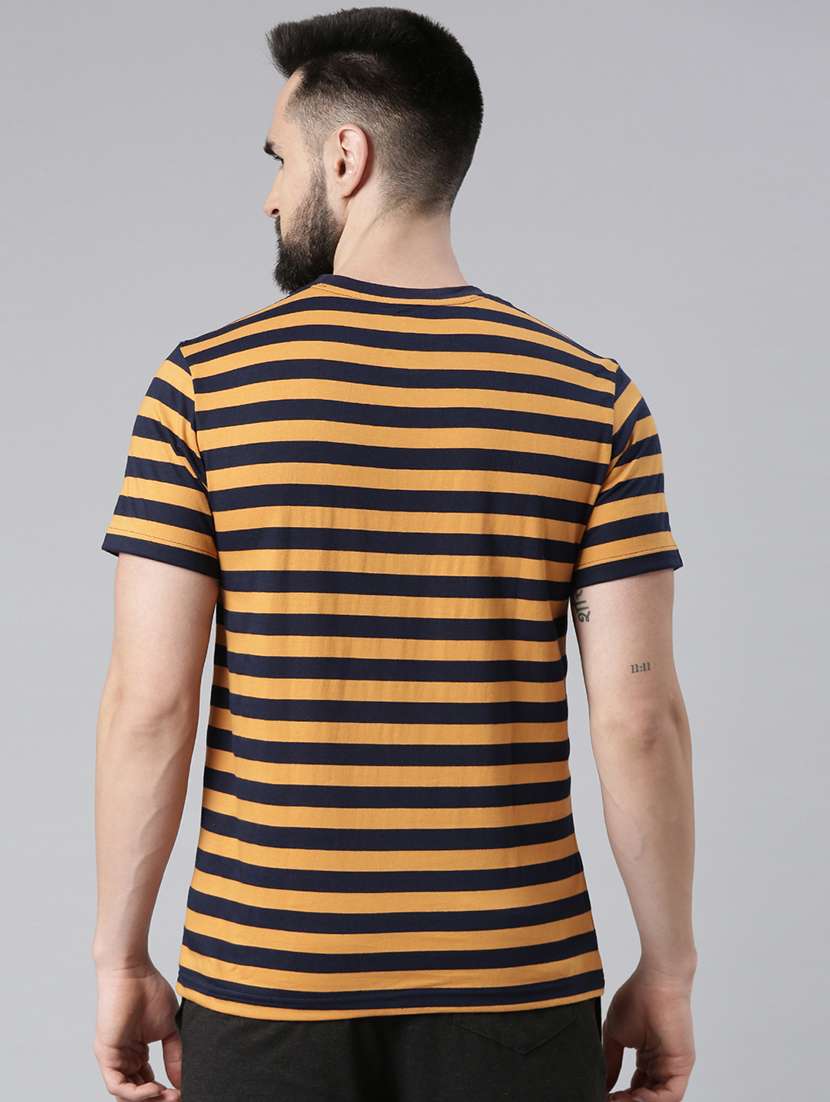 men round neck striped short sleeves t-shirt - 21576191 -  Standard Image - 2