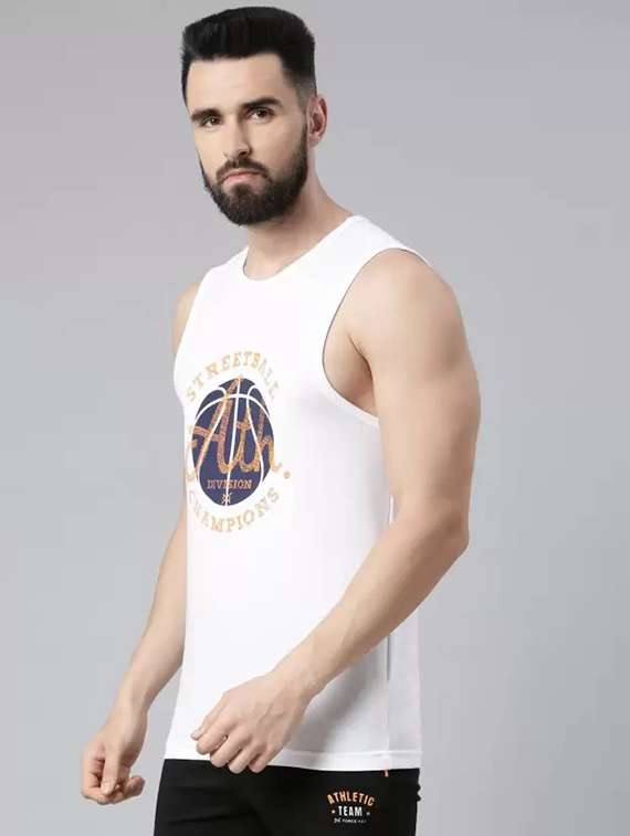 men pack of 2 printed round neck vests - 21576209 -  Standard Image - 2