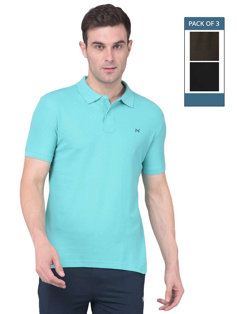 men solid pack of 3 short sleeve t-shirt