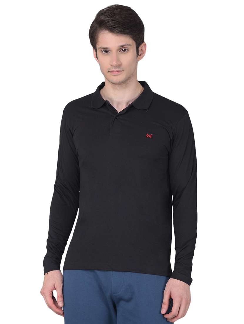 men solid long sleeve t-shirt