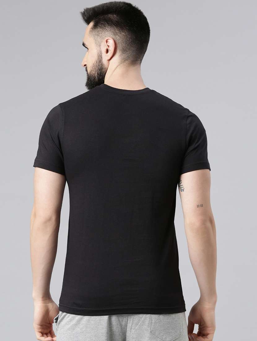 men solid pack of 2 short sleeve t-shirt - 21576366 -  Standard Image - 2