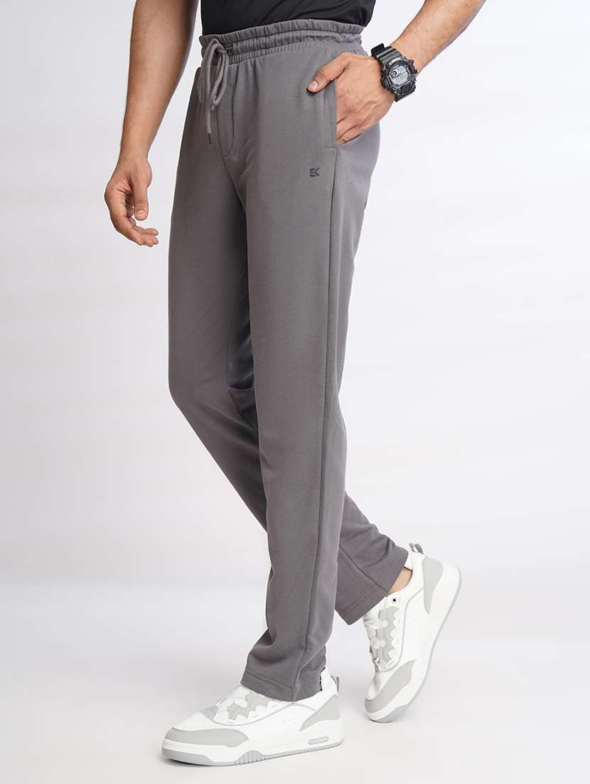 men solid regular fit track pant - 21577269 -  Standard Image - 2