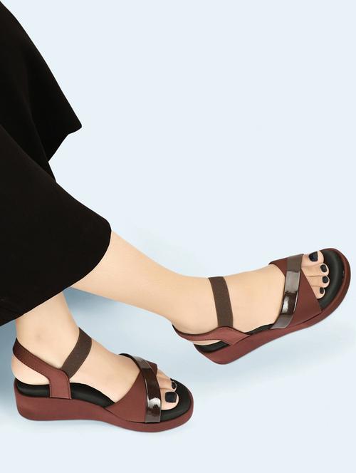 women brown platforms wedge - 21577302 -  Standard Image - 0