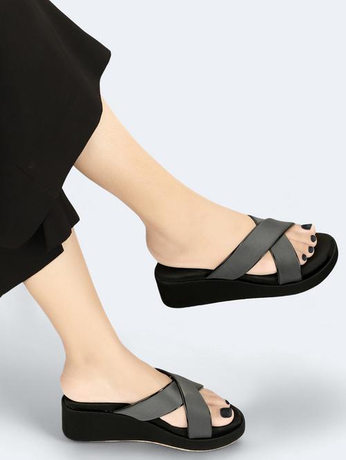 women grey platforms wedge - 21577307 -  Standard Image - 0