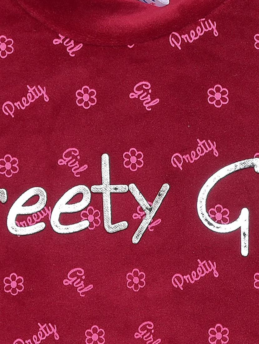 girls front printed long sleeves sweatshirt - 21577314 - Standard Image - 2