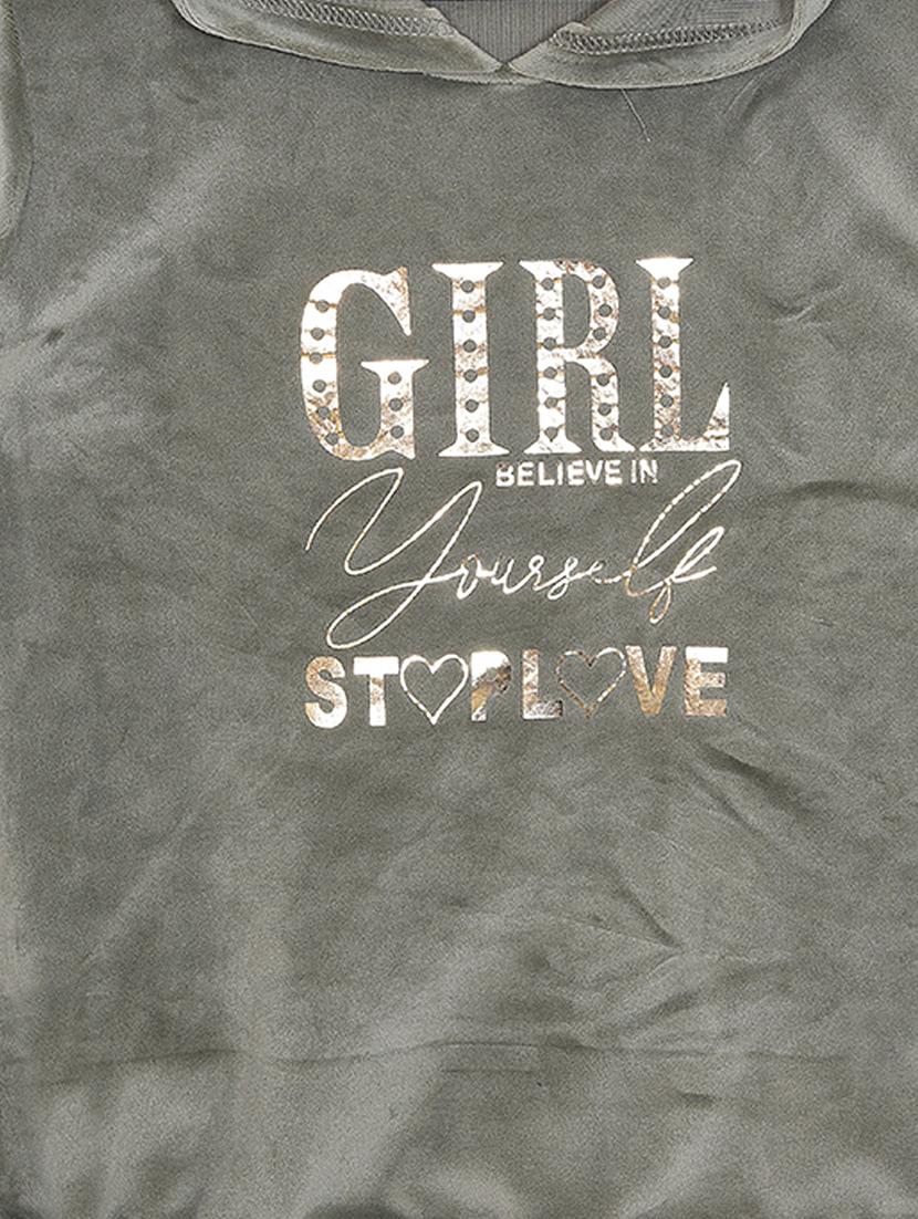 girls chest printed hooded sweatshirt - 21577317 - Standard Image - 2