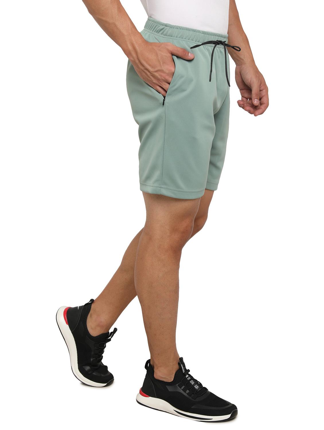 men regular fit plain mid rise shorts - 21577340 - Standard Image - 2