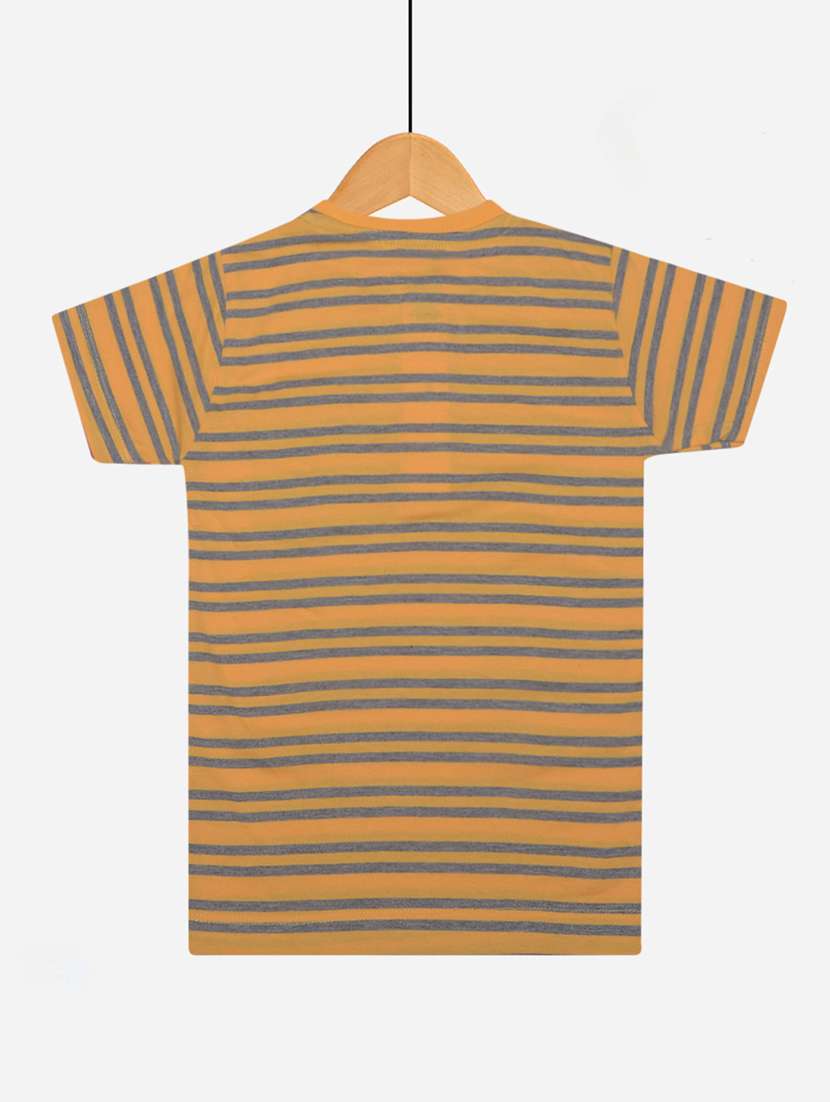 boys pack of 2 striped henley neck t-shirt with single pocket - 21577799 -  Standard Image - 2