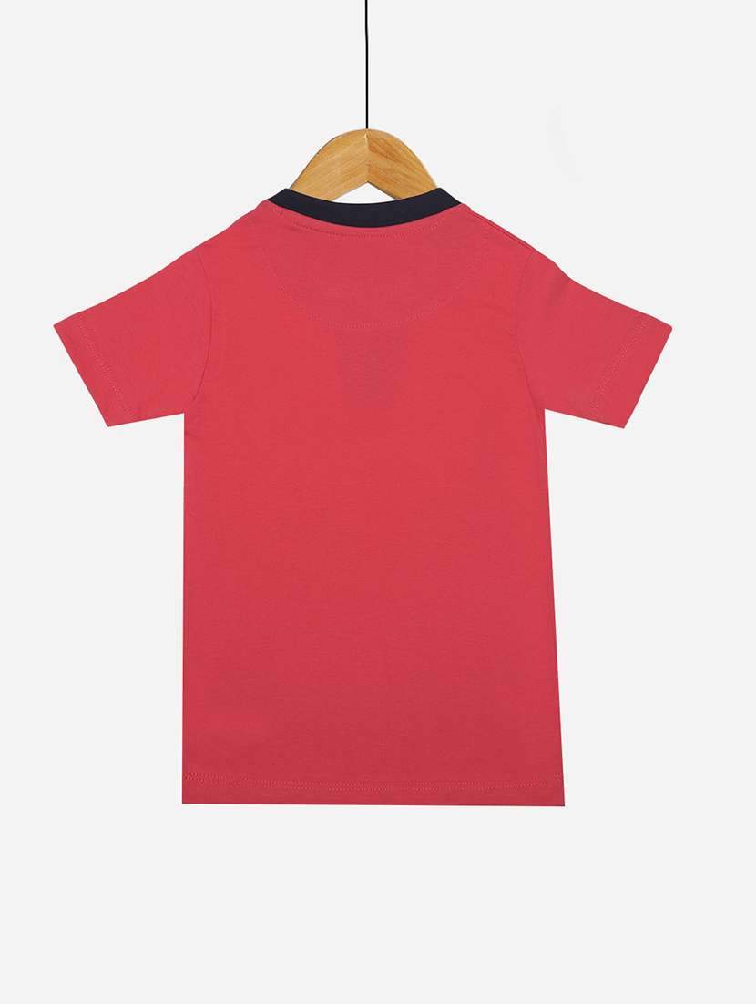 boys placement printed henley neck t-shirt with short sleeves - 21577807 -  Standard Image - 2