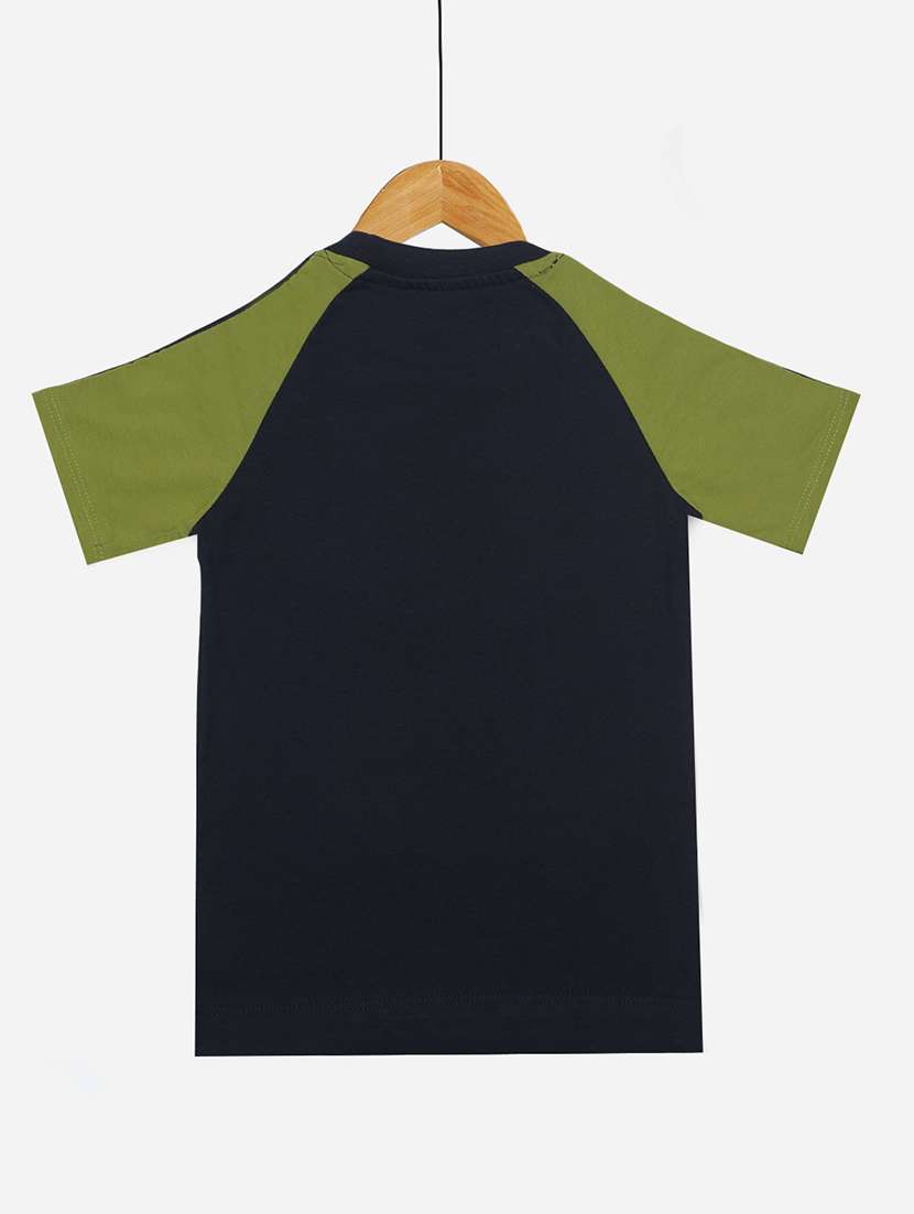 boys color block typographic short sleeves t-shirt - 21577808 - Standard Image - 2