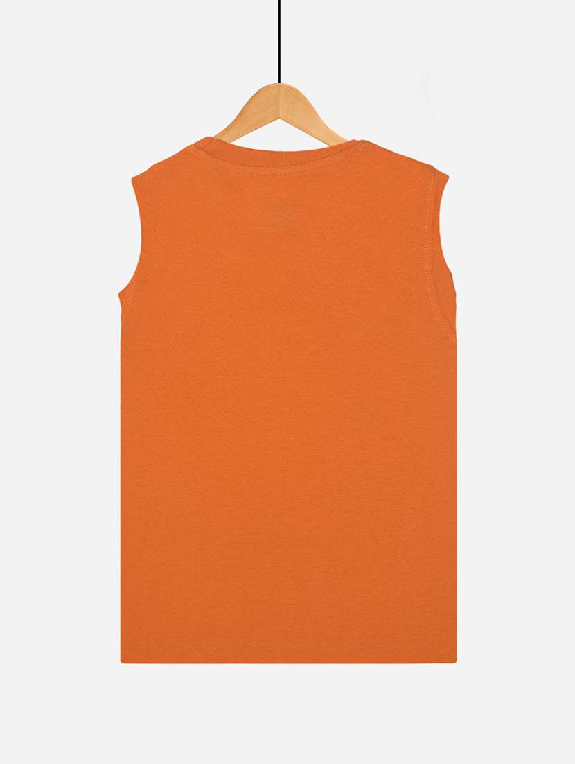 boys pack of 2 round neck printed sleeveless t-shirt - 21577859 -  Standard Image - 2