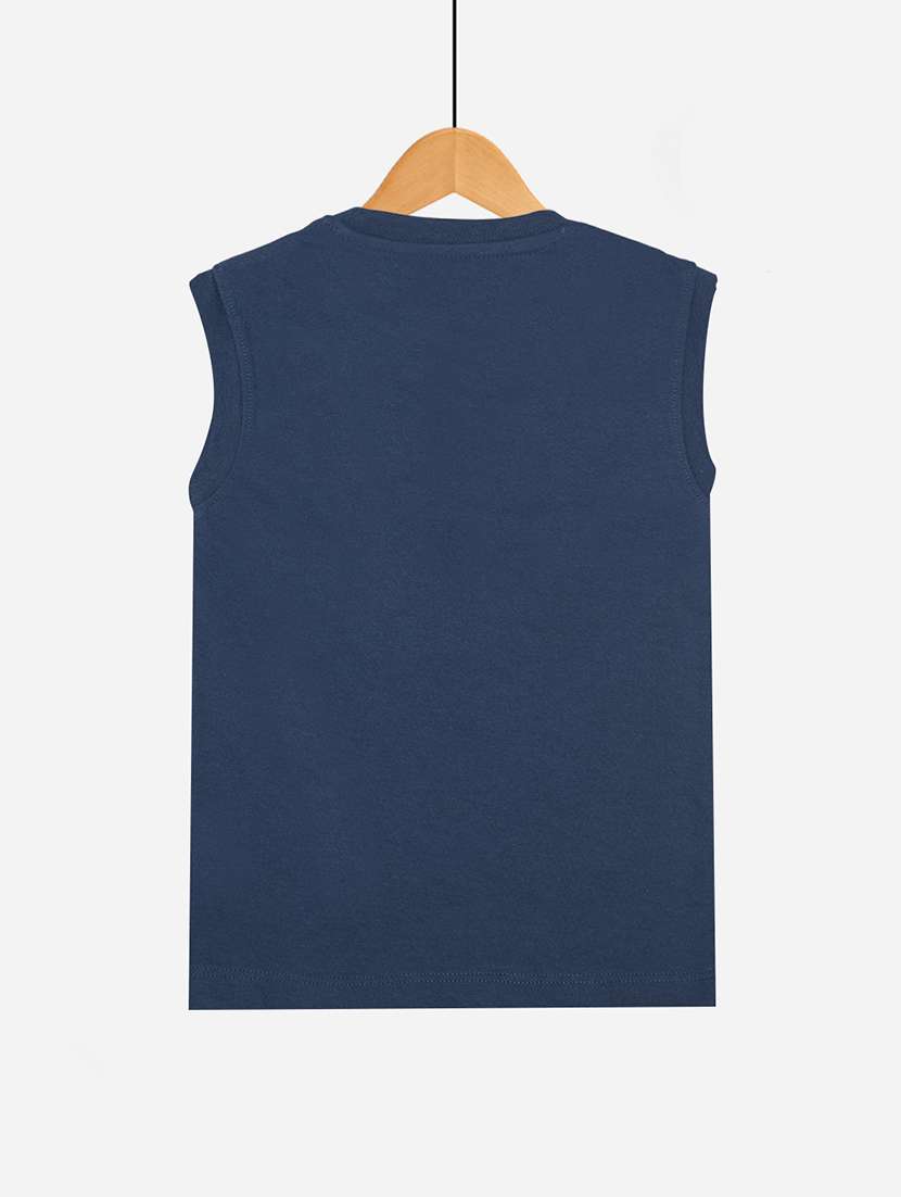 boys pack of 4 round neck printed sleeveless t-shirt - 21577868 -  Standard Image - 2