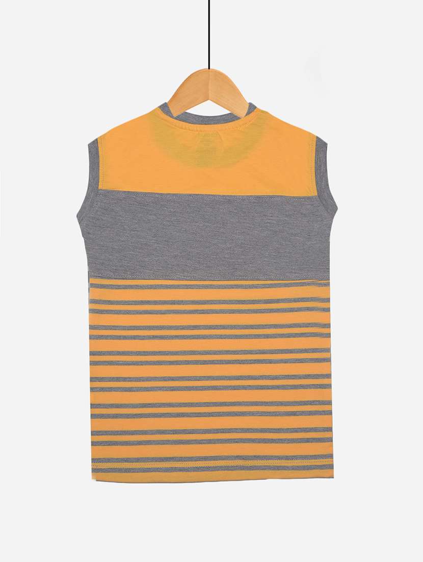 boys pack of 2 striped sleeveless t-shirt - 21577876 -  Standard Image - 2