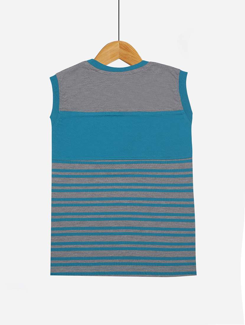 boys pack of 2 striped sleeveless t-shirt - 21577878 -  Standard Image - 2