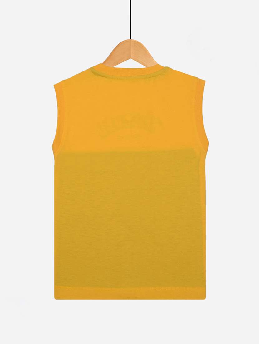 boy printed round neck sleeveless t-shirt - 21577934 -  Standard Image - 2