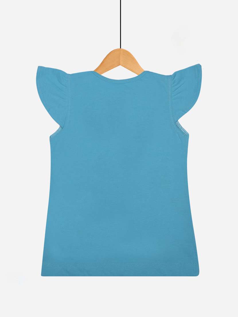 girls pack of 2 front print round neck t-shirt - 21577970 -  Standard Image - 2