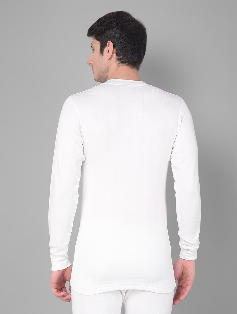 men solid v neck full sleeve thermal top - 21578054 - Standard Image - 2