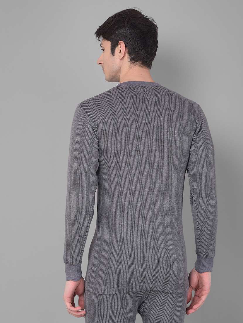 men pack of 2 solid v neck full sleeve thermal top - 21578056 -  Standard Image - 2