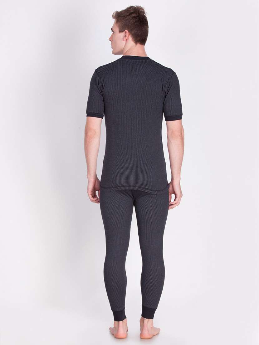 men solid short sleeve thermal set - 21578088 -  Standard Image - 2