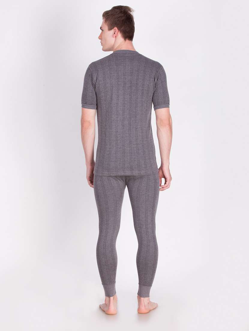men solid short sleeve thermal set - 21578089 -  Standard Image - 2