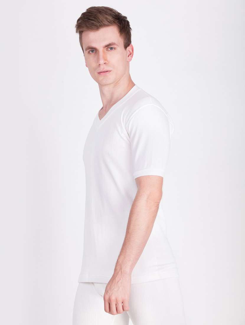 men solid short sleeve thermal set - 21578090 -  Standard Image - 2