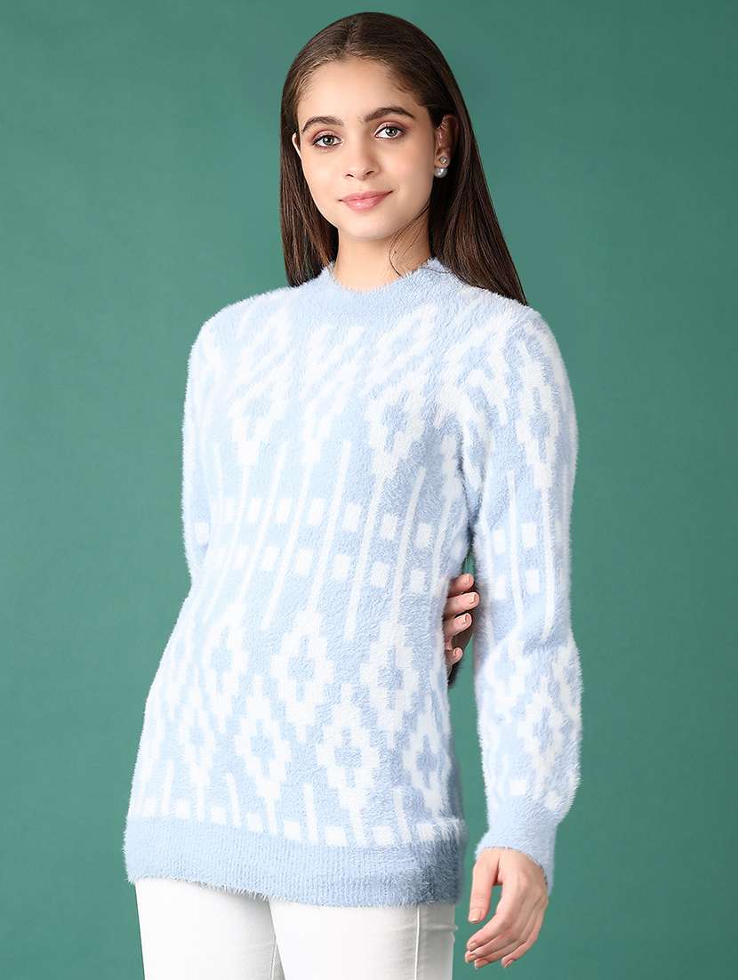 women long sleeves self design cardigan