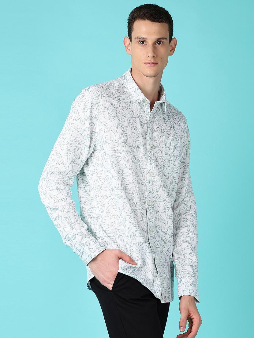 men printed collared long sleeves casual shirt - 21578511 - Standard Image - 2
