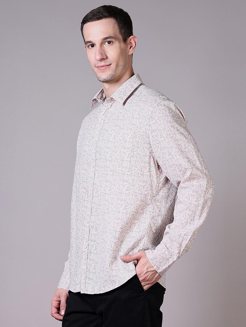 men printed collared long sleeves casual shirt - 21578513 - Standard Image - 2