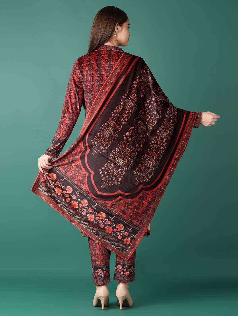 women floral kurta pant set with dupatta - 21578546 -  Standard Image - 2