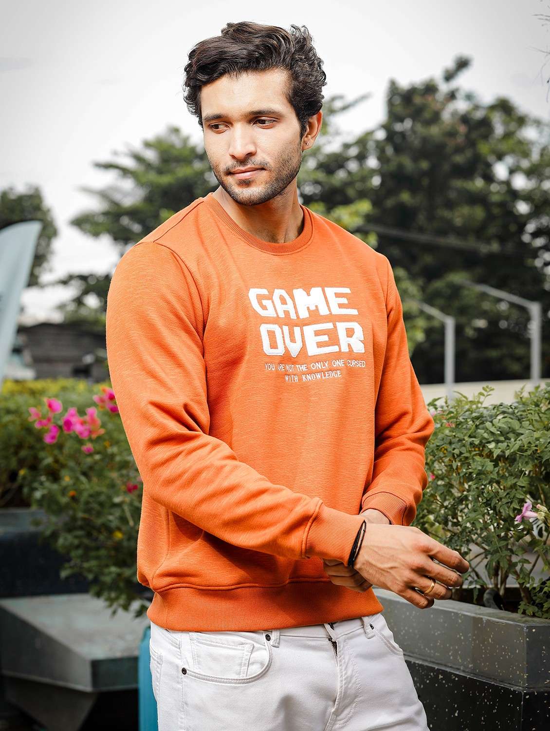 men chest print regular fit sweatshirt - 21578655 -  Standard Image - 2