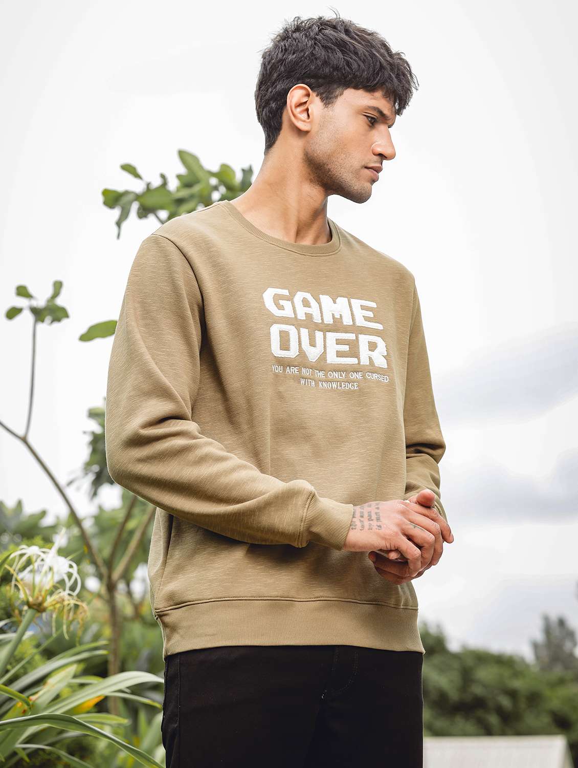 men chest print regular fit sweatshirt - 21578656 -  Standard Image - 2