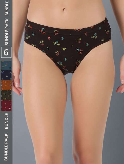 Women Printed Cotton Panty Combo