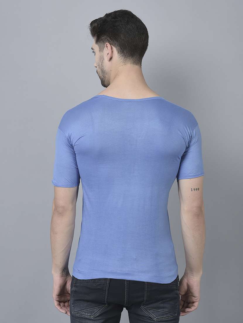 men pack of 6 solid half sleeve vest - 21579070 -  Standard Image - 2