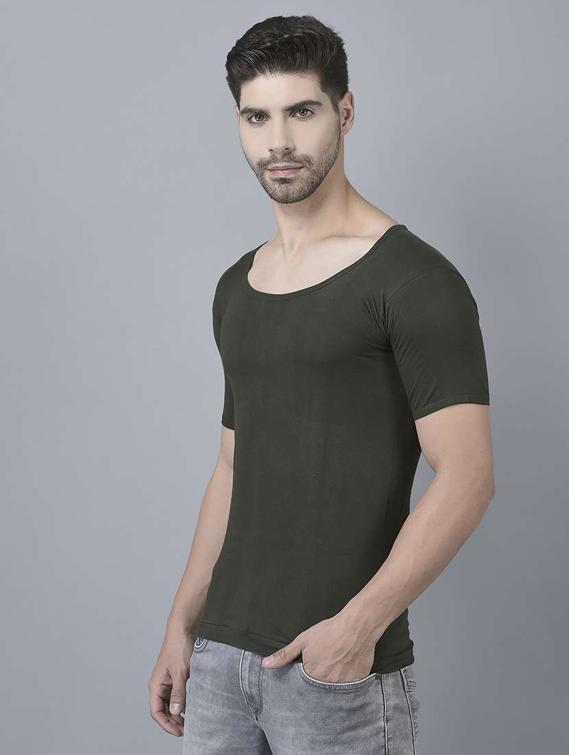 men pack of 8 solid half sleeve vest - 21579076 -  Standard Image - 2